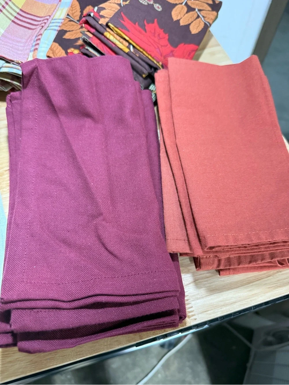 Lot Autumn Fall Themed Cloth Napkins Cottagecore Party Hosting Cotton Farmhouse